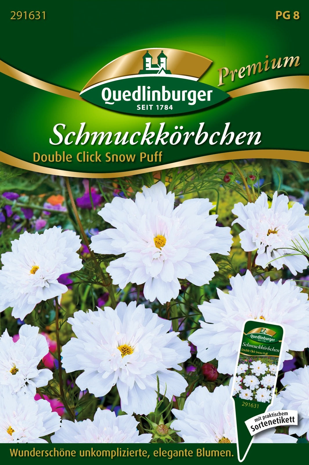 Quedlinburger Cosmee Double Click Snow Puff