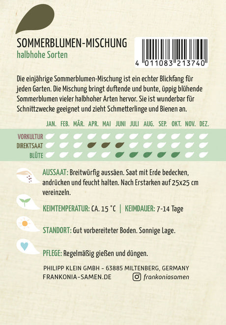 Frankonia Samen Blumensamen-Mischung halbhohe Sommerblumen