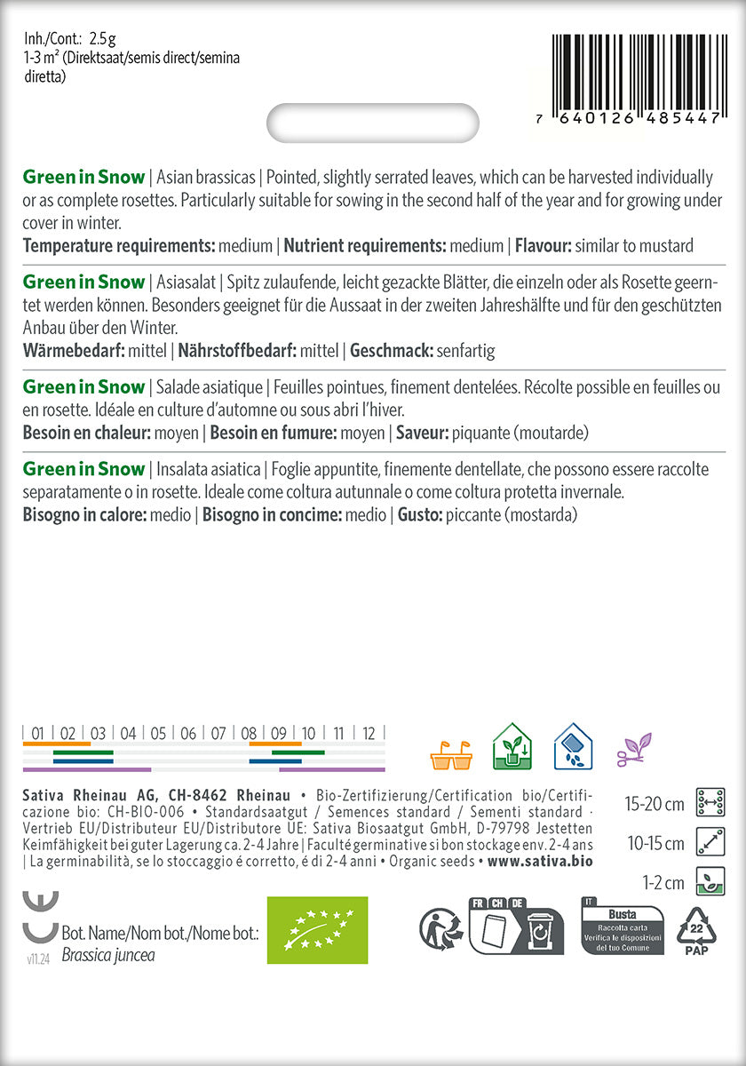 Sativa Asiasalat Green in Snow