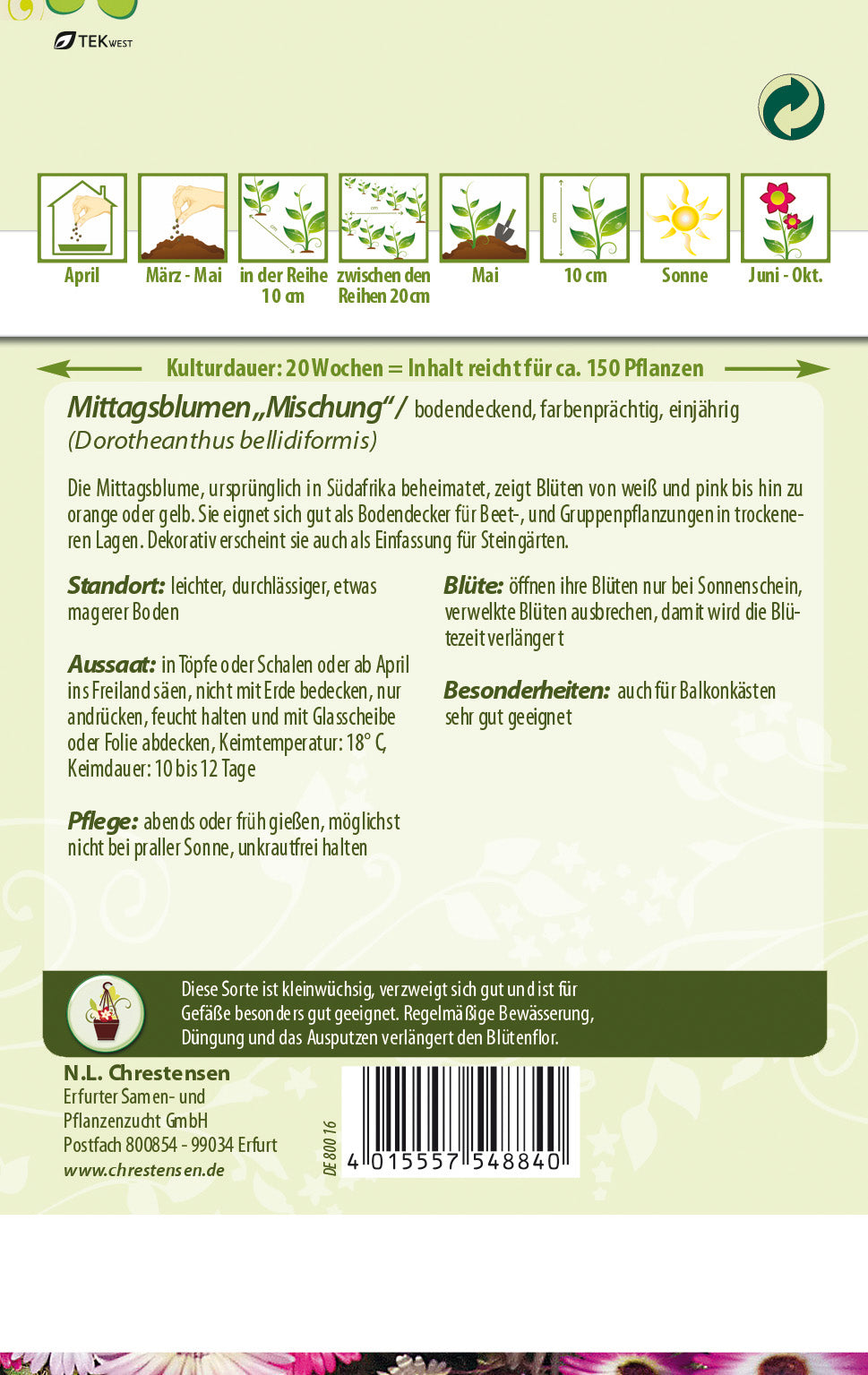 N.L. Chrestensen Mittagsblumen Mischung