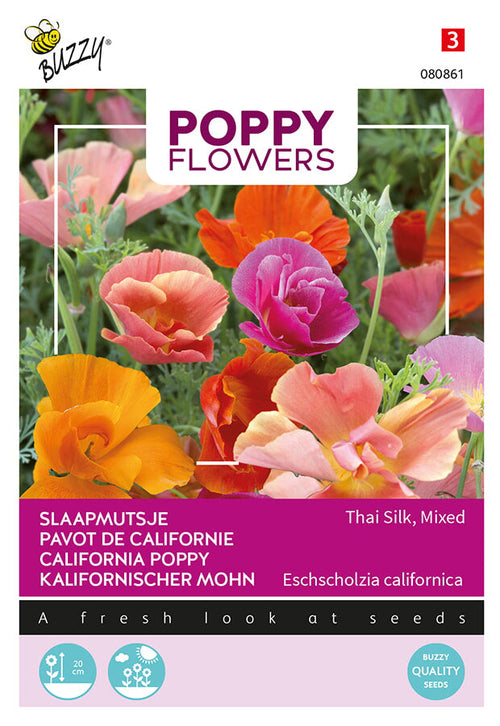 Buzzy Seeds Kalifornischer Mohn Thai Silk