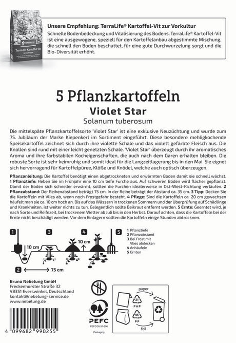 Kiepenkerl Pflanzkartoffel Violet Star 5 Stück