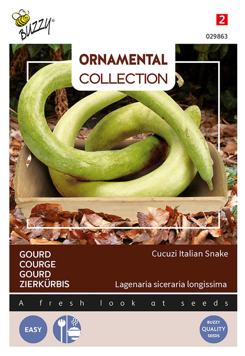 Buzzy Seeds Zierkürbis Cucuzi Italian Snake