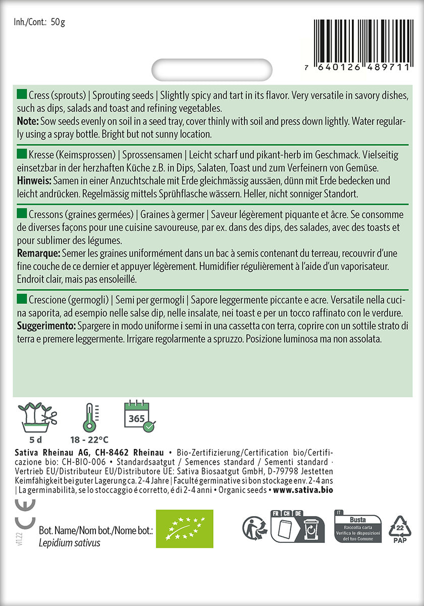 Sativa Keimsprossen Kresse