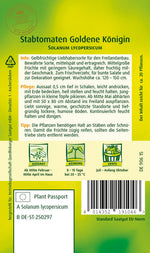 Quedlinburger Stabtomate Goldene Königin