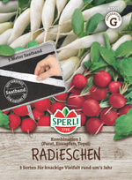 SPERLI Radieschen Kombination I Parat, Eiszapfen, Topsi Saatband
