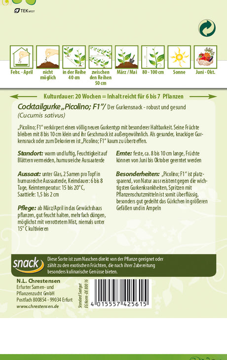 N.L. Chrestensen Cocktailgurke Picolino, F1