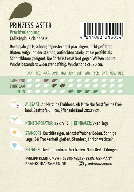 Frankonia Samen Sommerastern Prinzess Prachtmischung