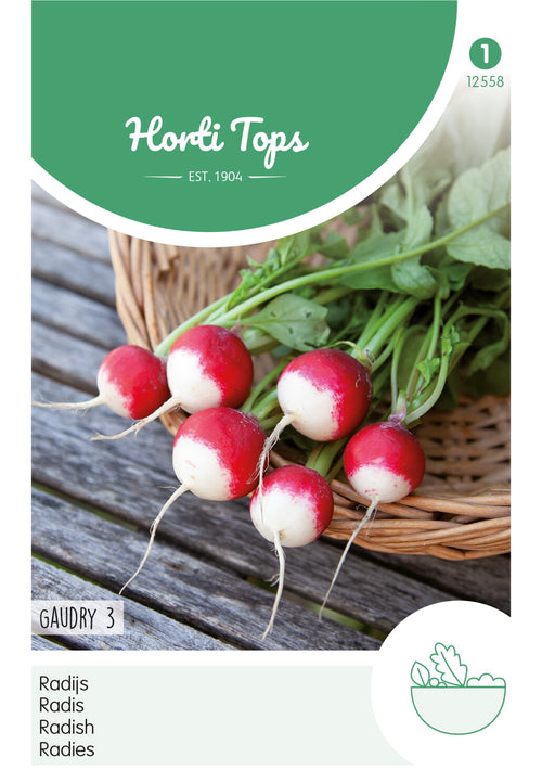 Horti Tops Radieschen Rund Rot-Weiß Gaudry
