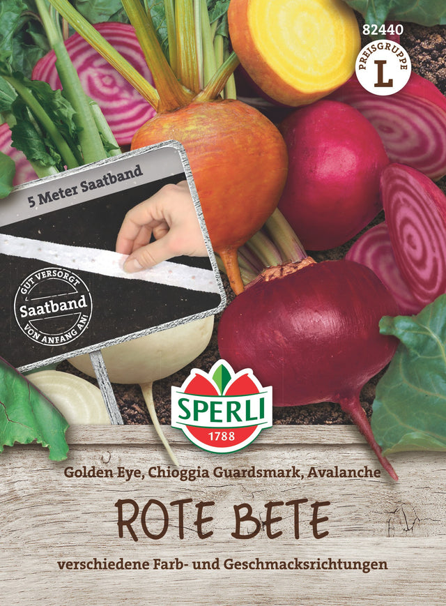 SPERLI Rote Bete Golden Eye, Chioggia Guardsmark, Avalanche Saatband