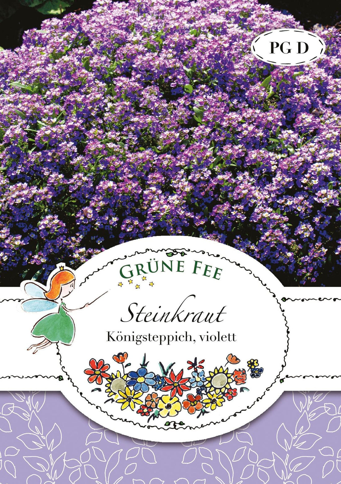 Grüne Fee Steinkraut Königsteppich, violett
