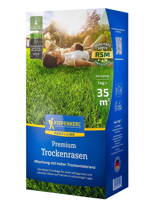 Kiepenkerl Rasen für Trockene Standorte Sunny Green, 1 kg Profi-Line
