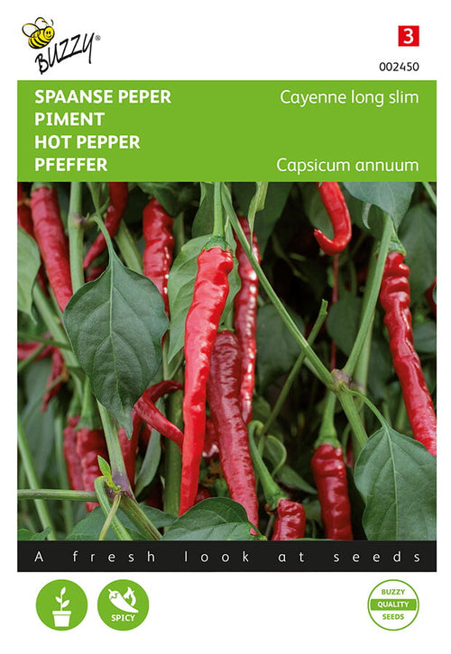 Buzzy Seeds Chili Cayenne long slim