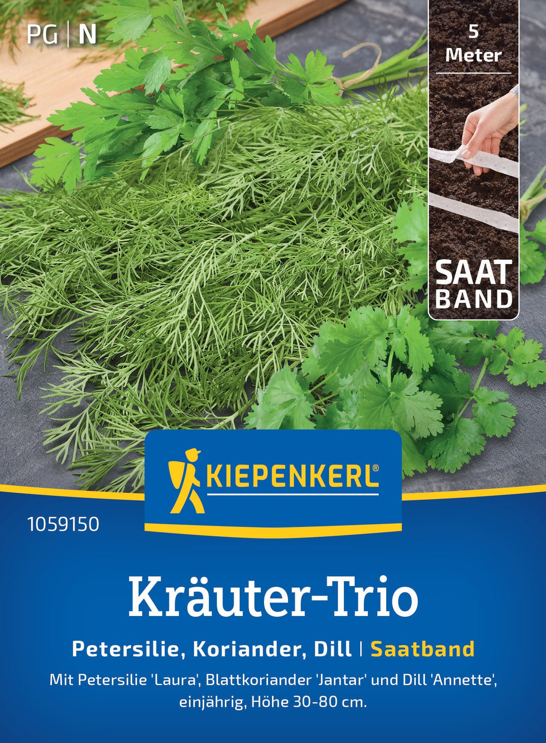 Kiepenkerl Kräuter-Triosamen Laura, Jantar, Annette Saatband