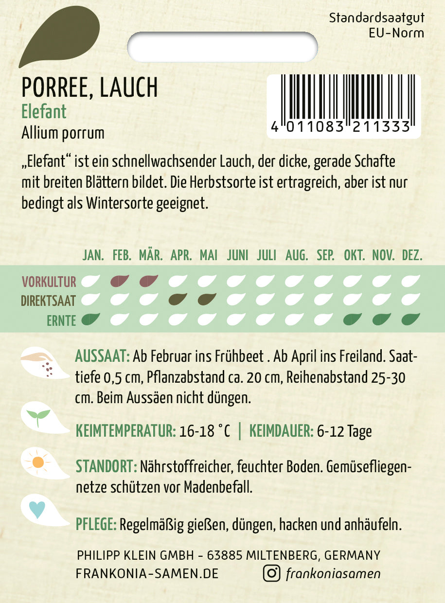 Frankonia Samen Lauch Elefant