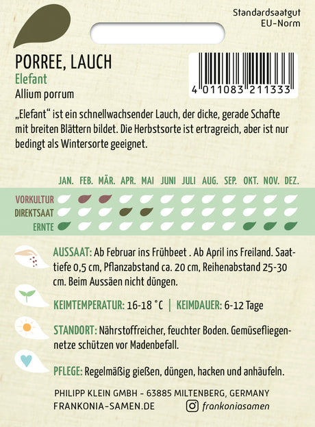 Frankonia Samen Lauch Elefant