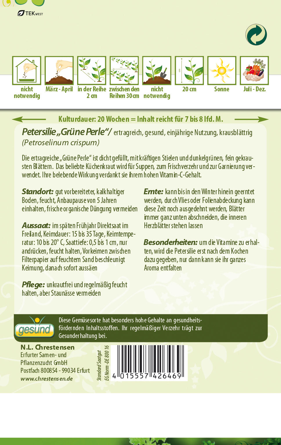 N.L. Chrestensen Petersilie Grüne Perle