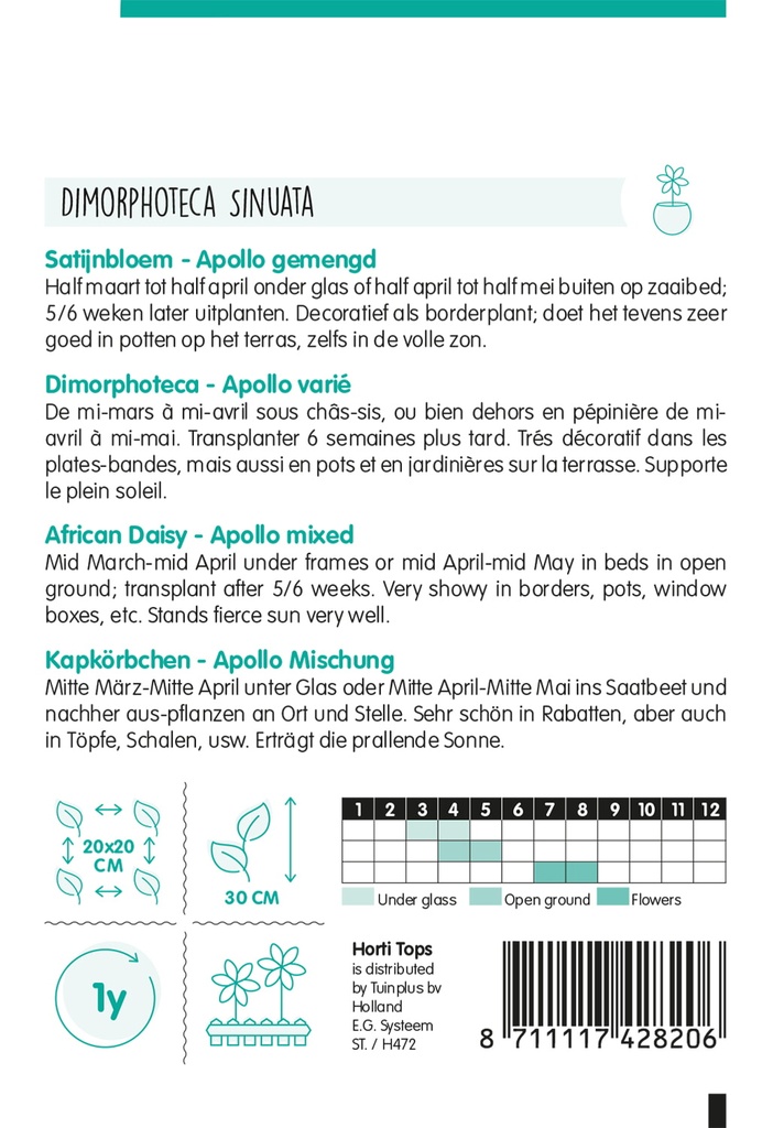 Horti Tops® Dahlia var. Unwin's Hybr. halbgef. Mischung