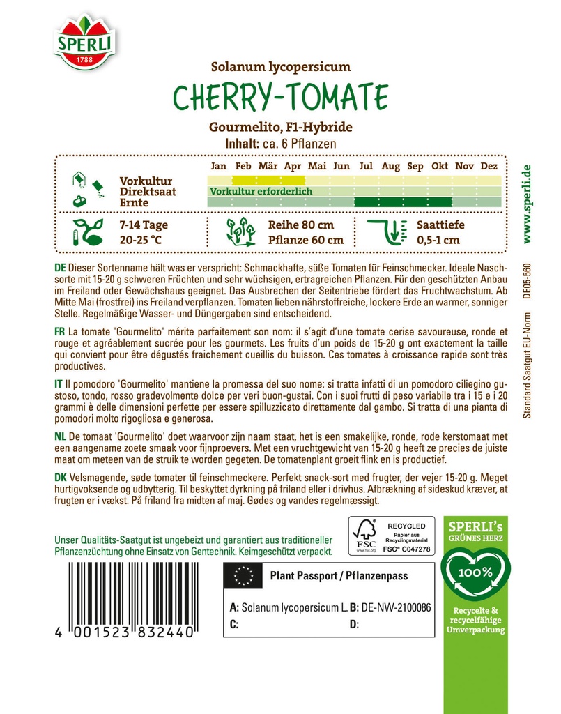 Cherry-Tomate Gourmelito, F1