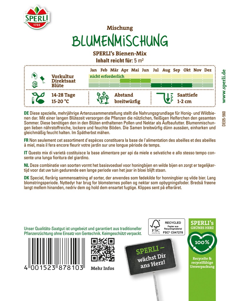 Blumenmischung SPERLI's Bienen-Mix