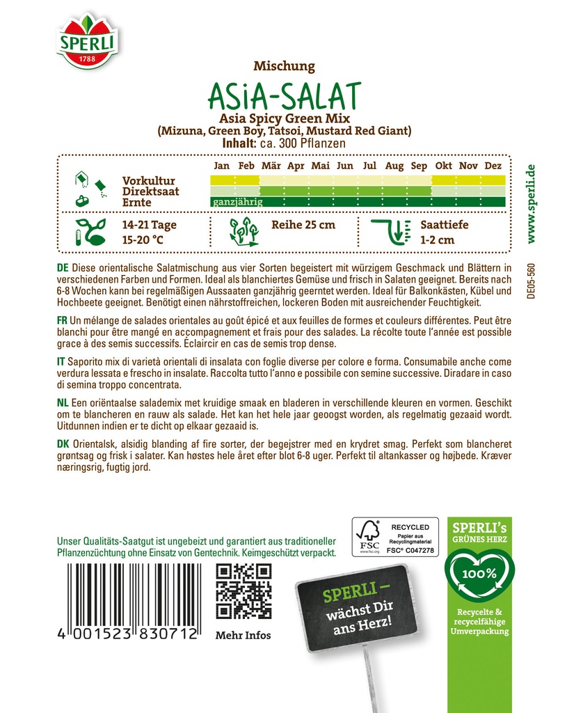 Asia-Salat Asia Spicy Green Mix