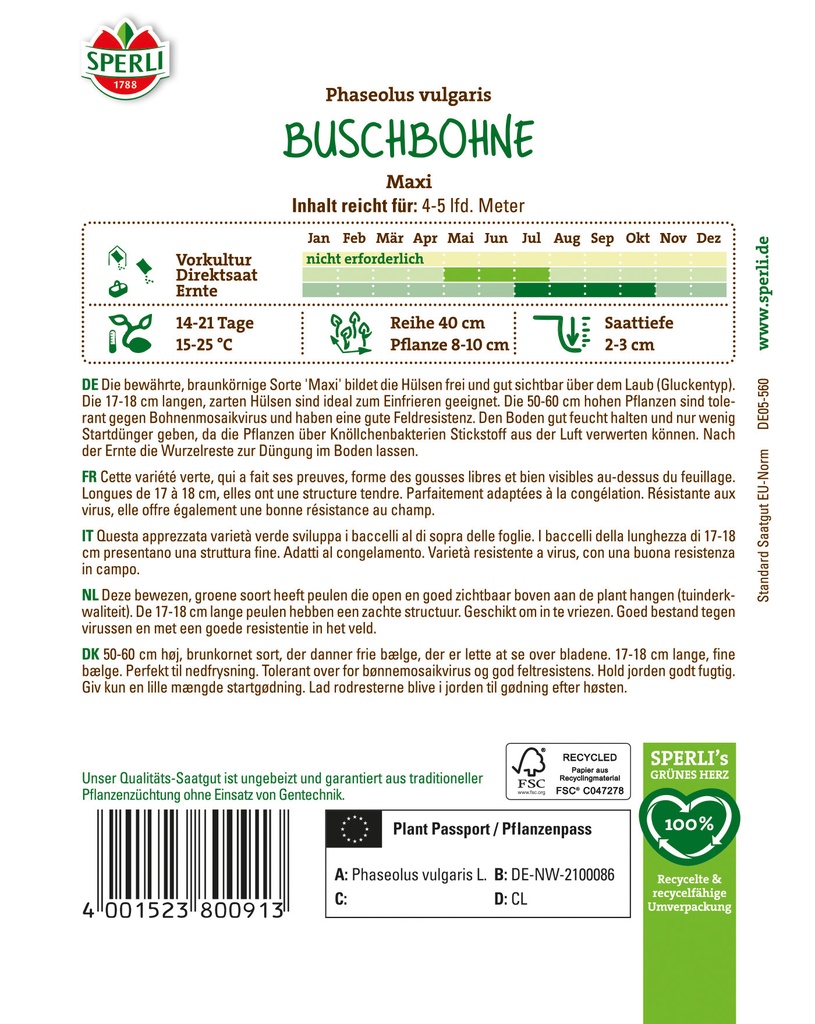 Buschbohne Maxi