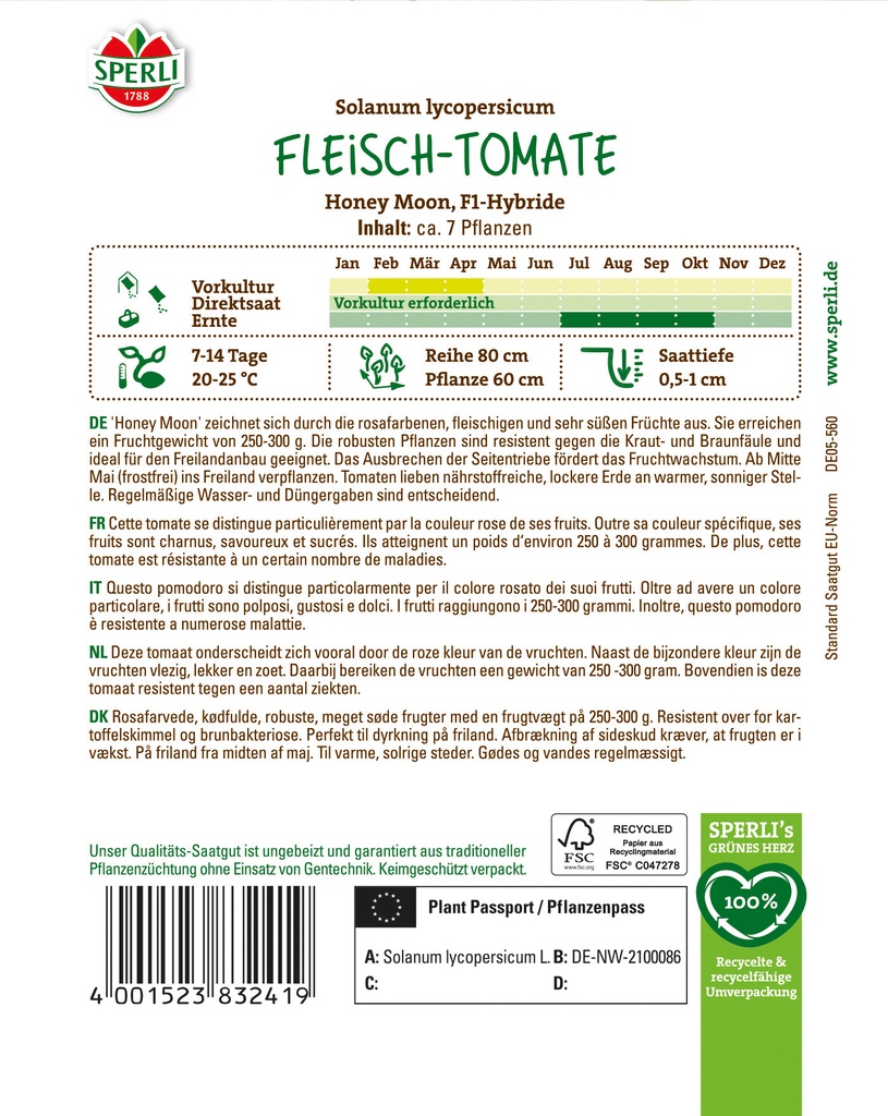 Fleisch-Tomate Honey Moon, F1