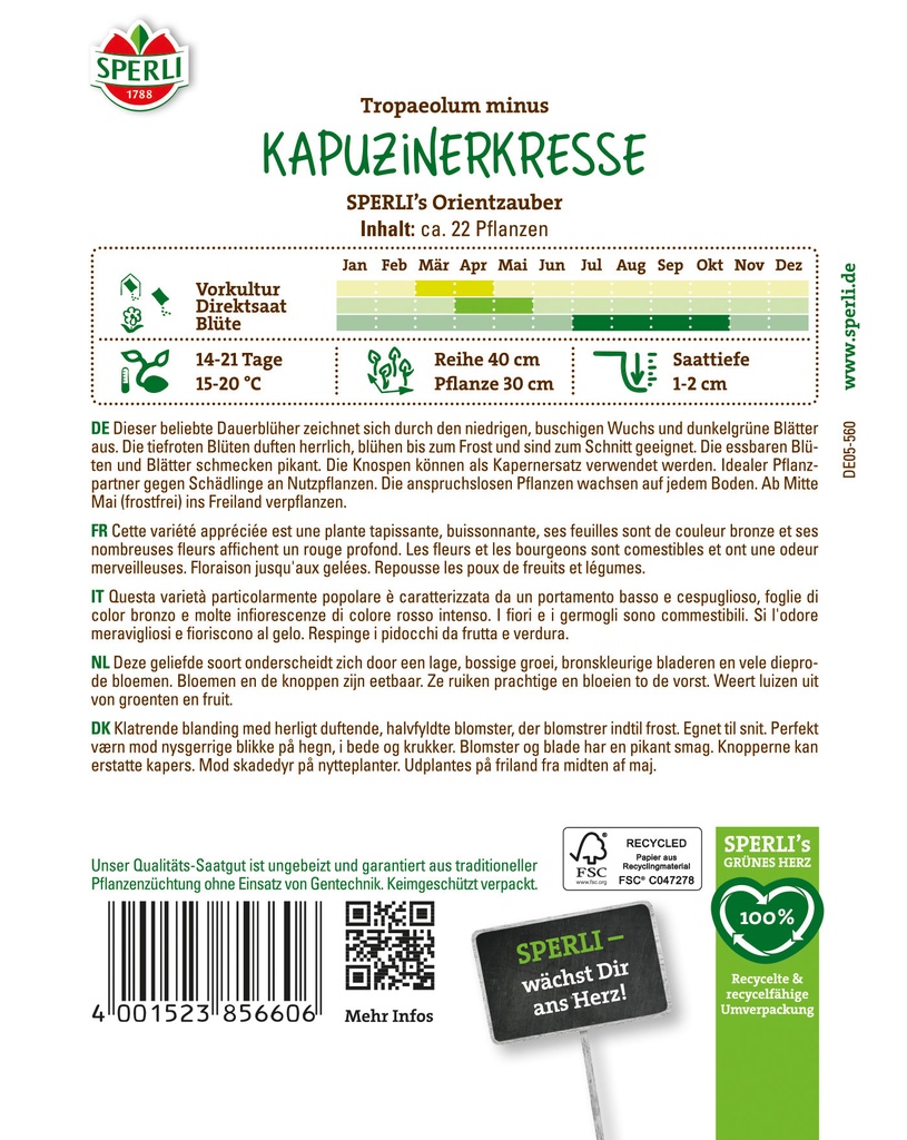 Kapuzinerkresse SPERLI's Orientzauber