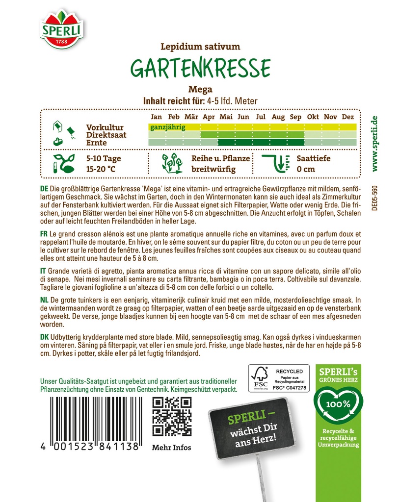 Gartenkresse Mega