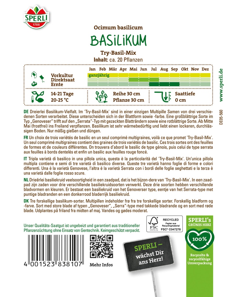 Basilikum Try-Basil-Mix