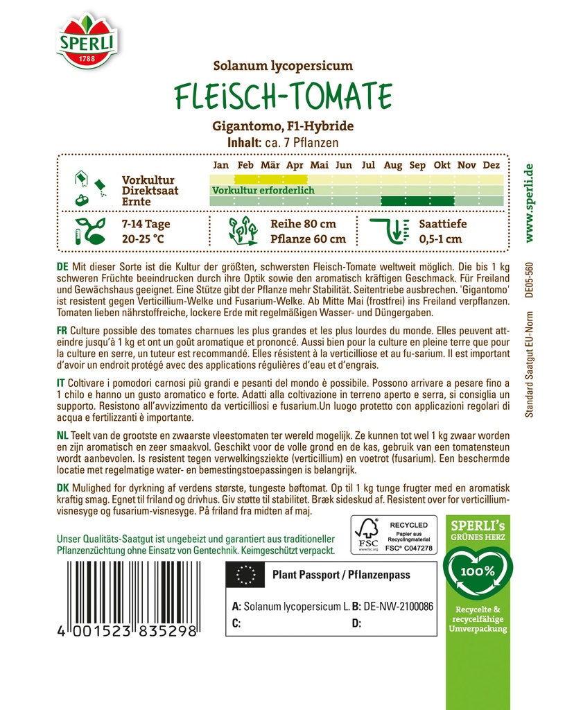 Fleisch-Tomate Gigantomo, F1