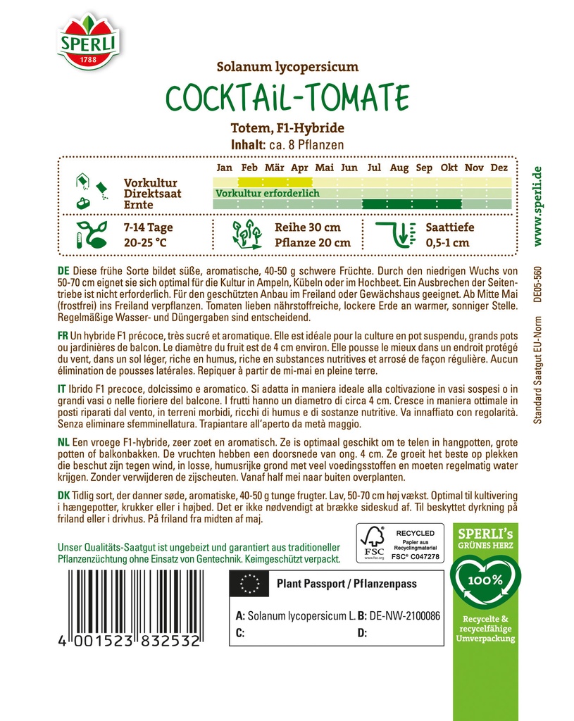 Cocktail-Tomate Totem, F1