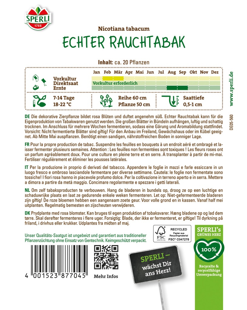 Echter Rauchtabak