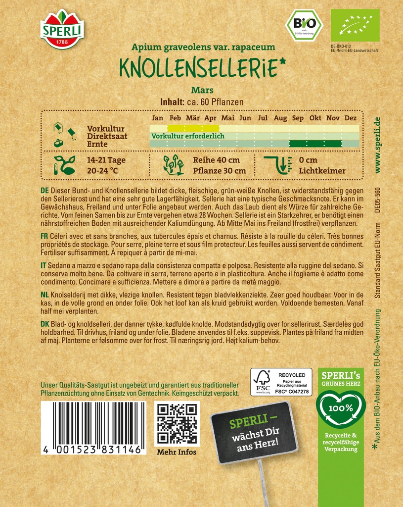 BIO Knollensellerie