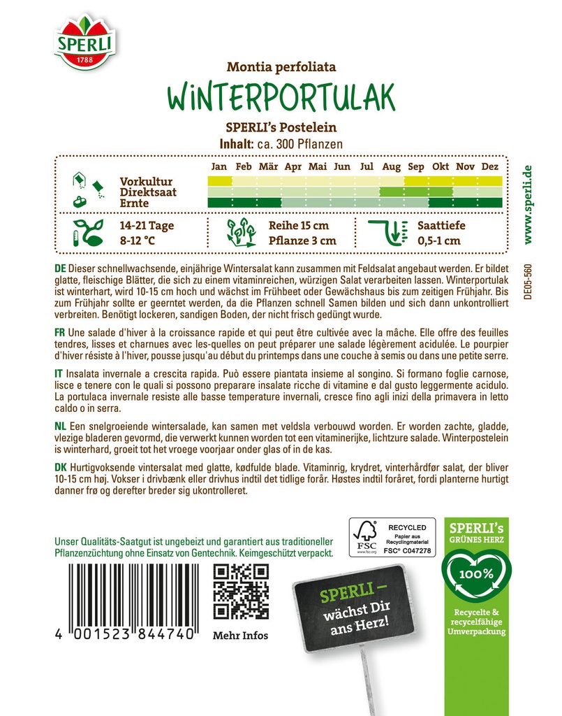 Winterportulak SPERLI's Postelein