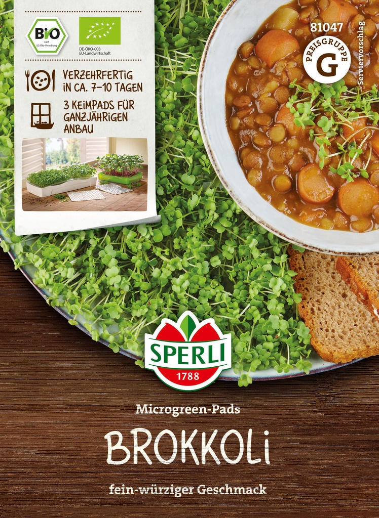 BIO Microgreen-Pads Brokkoli