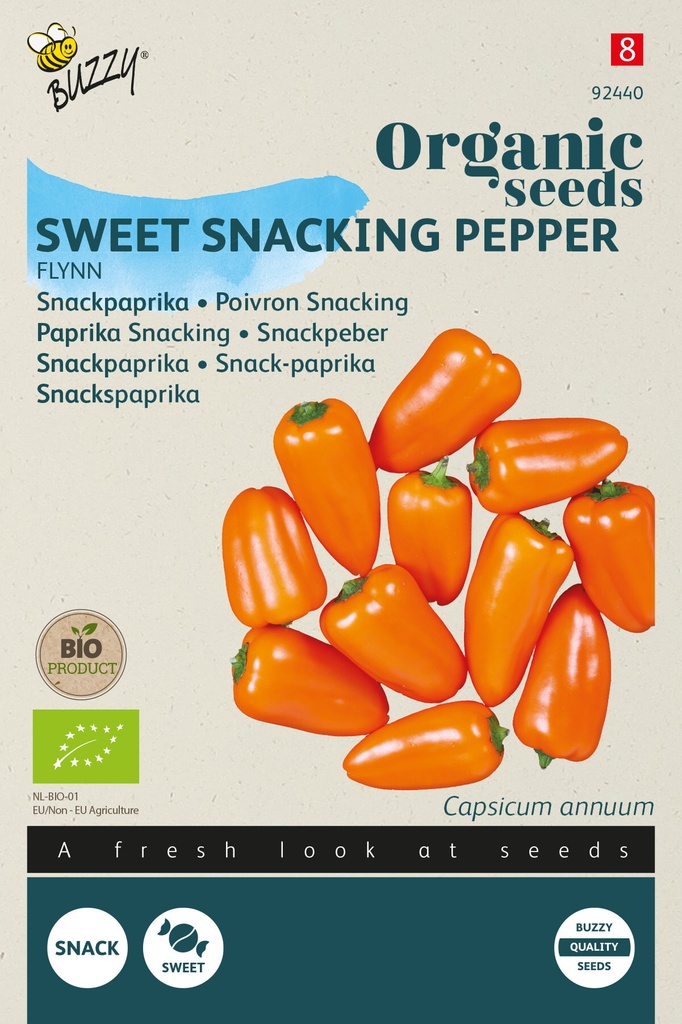 Buzzy® Organic Paprika Snacking, Flynn orange (BIO)