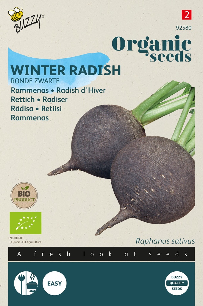 Buzzy® Organic Rettich Runder schwarzer Winter (BIO)