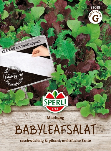 Babyleafsalat Mischung, Saatteppich