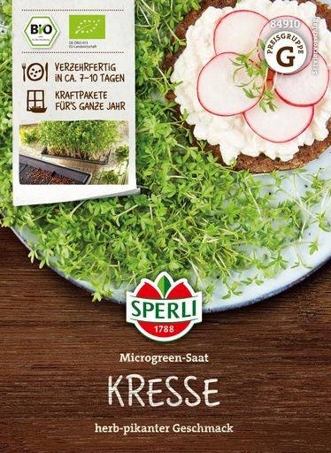 BIO Microgreen-Saat Kresse